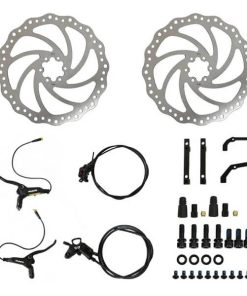Eunorau ENA 4-Piston Hydraulic Brake Sensor Set with 203MM Disc Brake Rotors